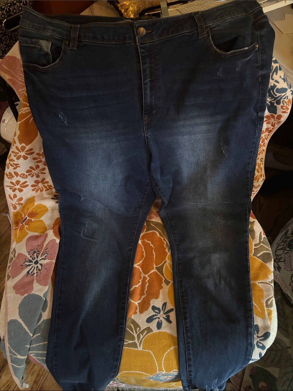Wax Jean Women's Skinny Dark Blue Stretch Jeans